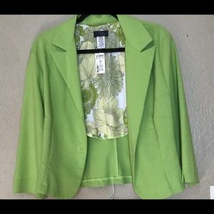Lime green short and blazer set